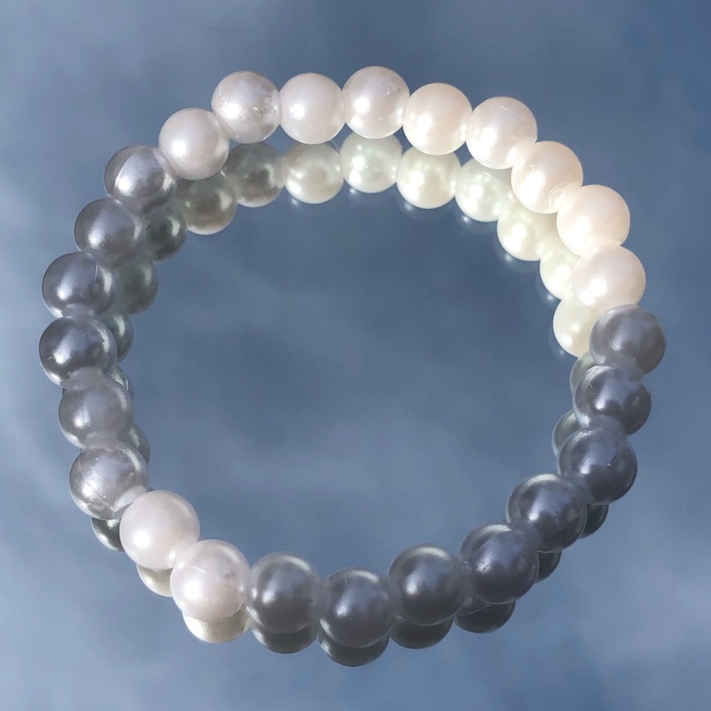 Faux Pearl Stretchy String Bracelet